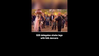Rajasthan: G20 delegates shake legs with folk dancers in Udaipur screenshot 1