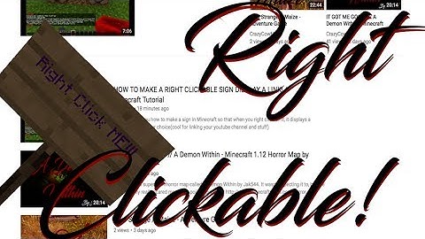 HOW TO MAKE A RIGHT CLICKABLE SIGN DISPLAY A LINK! // Minecraft Tutorial [1.9.x-1.12.x]