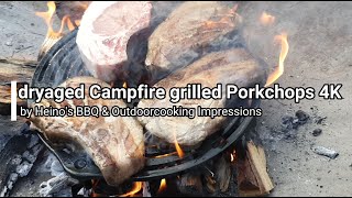 dryaged Campfire grilled Porkchops 4K