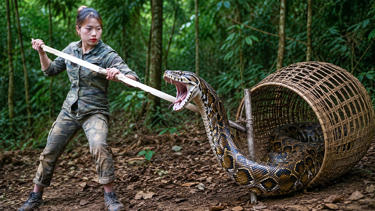 A Giant Python Returned to My Shelter – Set Traps for Wild Boars , Farm ...