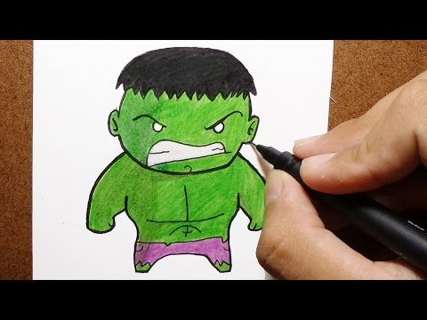 COMO DESENHAR O INCRÍVEL HULK, SUPER HERÓIS MARVEL