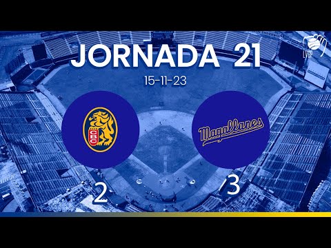 JORNADA 21 RESUMEN  -  Leones del Caracas 2 - Navegantes del Magallanes 3    23-24 (15-11-23)