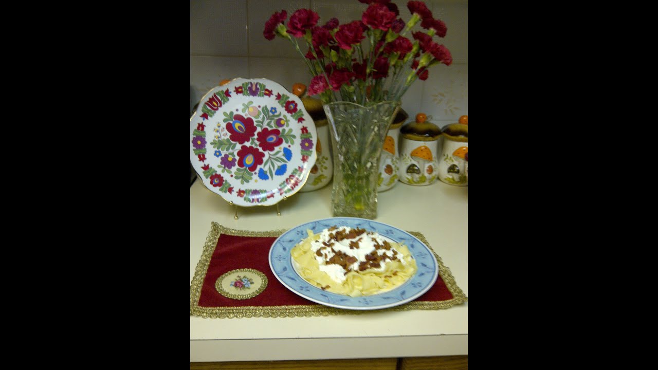 Hungarian Cottage Cheese Pasta With Bacon Authentic Traditional