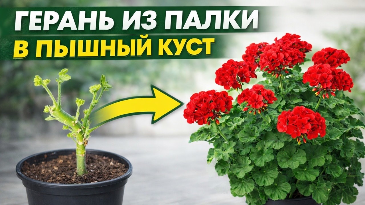 СДЕЛАЙ ЭТО в феврале с ГЕРАНЬЮ, чтобы куст не желтел зеленел и все лето как не в себя цвел и рос