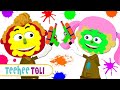 Teehee Toli | Len & Mini Play Paint Ball | Rang Seekhein Len Aur Mini Ke Saath | Hindi Rhymes