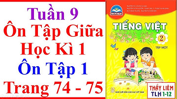Tiếng Việt Lớp 2 Ôn Tập Giữa Học Kì 1 Tuần 9 | Ôn Tập 1 | Trang 74 - 75 | Chân Trời Sáng Tạo
