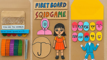 🦑 Squid Game-Themed 🦑 Fidget Board Tutorial | ASMR Compilation | #asmr #fidget #satisfying #paper