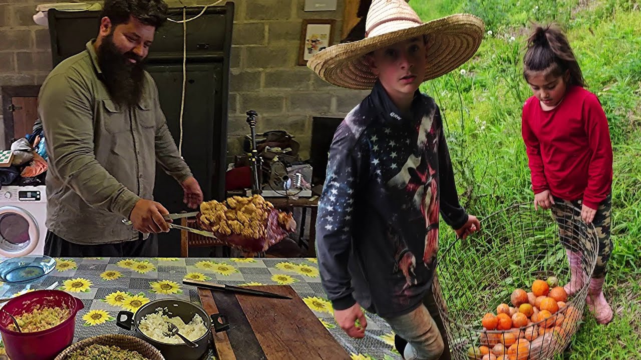 Pernil de porco no tambor e uns serviços de domingo 