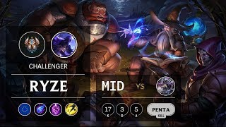 Ryze Mid vs Kassadin - EUW Challenger Patch 9.24