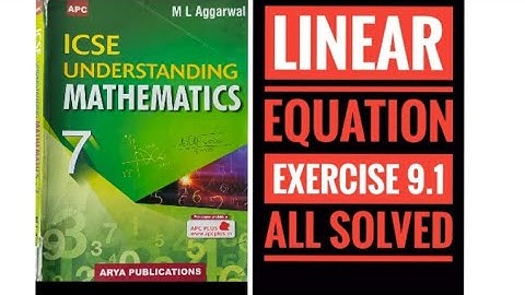 Linear Equation/Ex 9.1 Class 7/ Ml Aggarwal ICSE UNDERSTANDING MATHEMATICS/#Draw Drawing