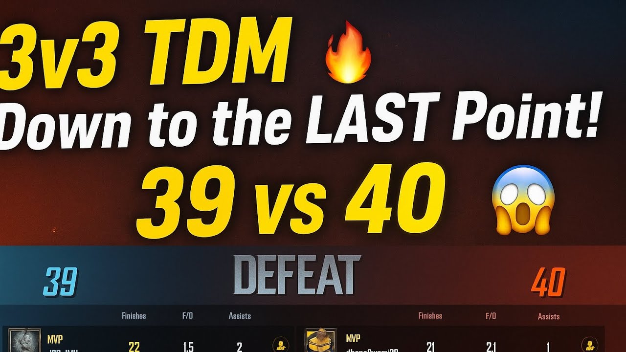 🔥 Intense 3v3 TDM Match | Nail-Biting Finish | PUBG Mobile Gameplay 🔥. 