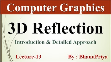 3D Reflection in Computer Graphics | Computer Graphics tutorial by BhanuPriya | Lec-13