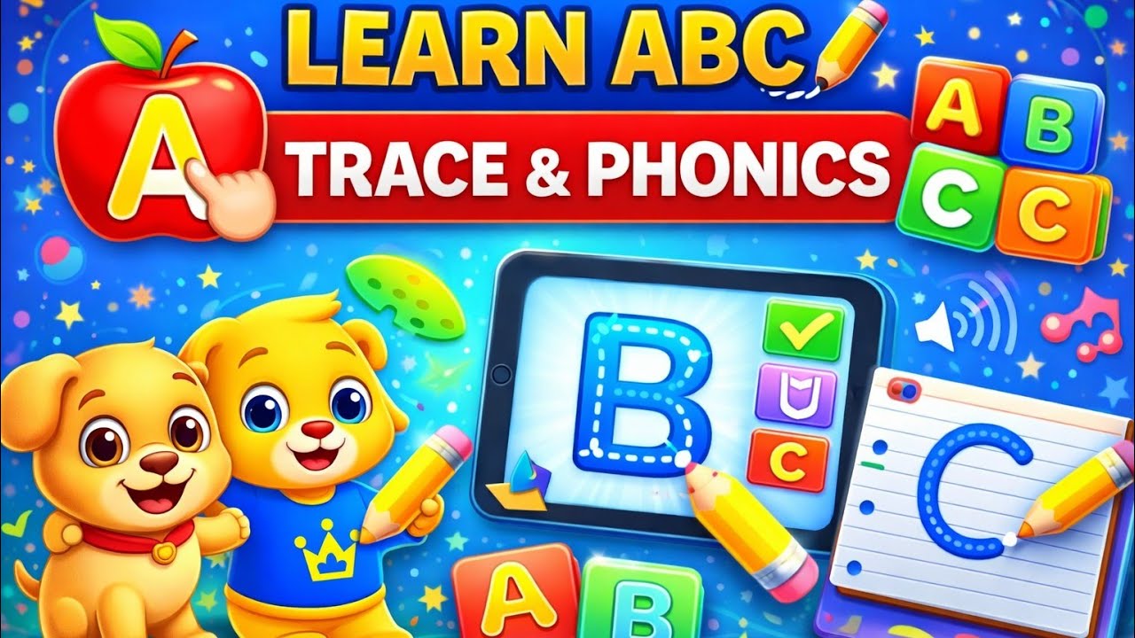 ABC Learning Game for Kids 👶 | Tracing, Phonics & Writing Practice ✍️ | Toddler Fun Learning
