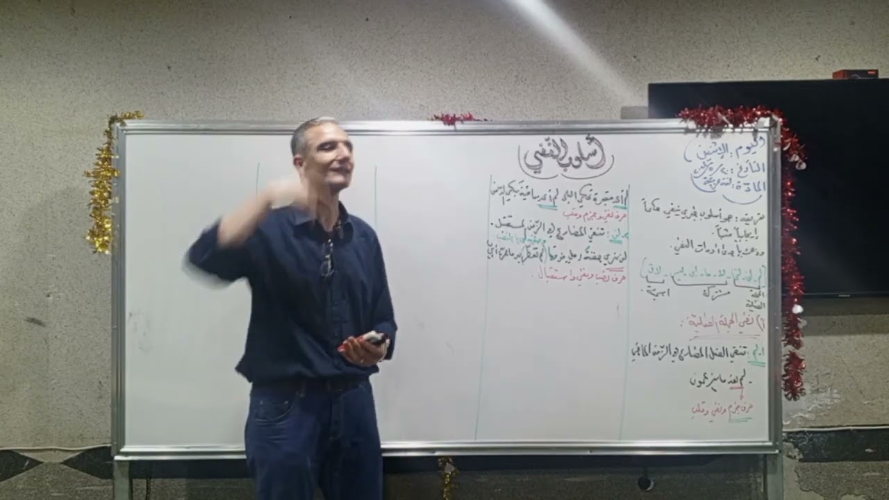 بلاغة : اسلوب النفي الجزء الاول لطلاب الثالث الثانوي أ.حسن مطر