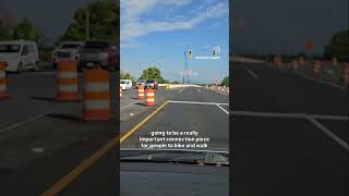 A shared use path in the middle of the US 33 across 81 and Harrisonburg Virginia
