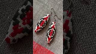 Handmade embroidered earrings - Designs By Origin