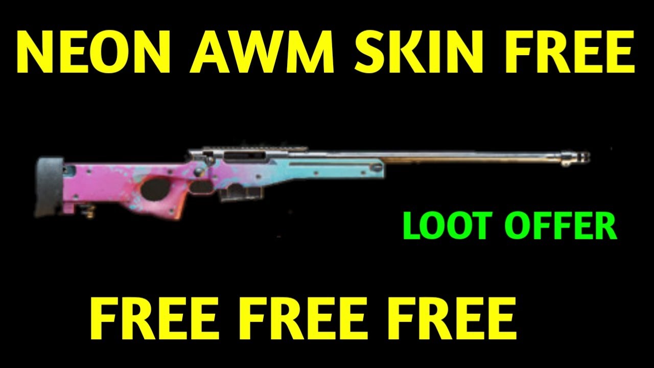 GET AWM NEON GUN SKIN FREE | PUBG MOBILE FREE GUN SKINS | FREE GUN SKINS IN PUBG MOBILE