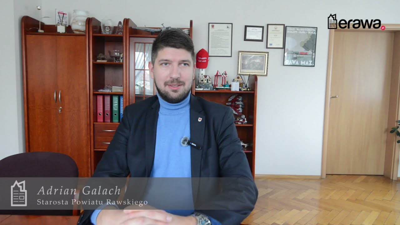 Ze Starostą Rawskim Adrianem Galachem o szpitalu w Rawie Mazowieckiej