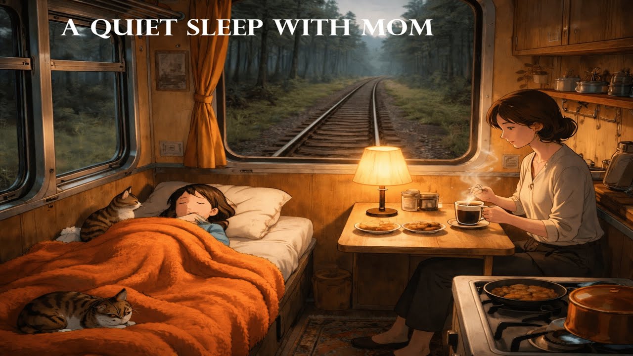 Уютная аниме-колыбельная «Безопасно с мамой 🌙»