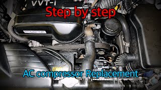 2JZ AC compressor replacement | Lexus | Toyota | GS300 | SC300 | IS300 | complete step by step