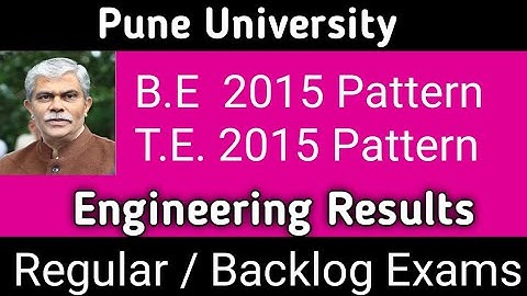 B.E ( 2015 Pattern ) T.E ( 2015 Pattern ) Results Declared | Pune University Exam News Today | Sppu