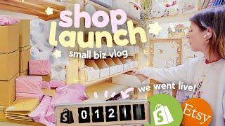 SHOP LAUNCH VLOG  Launching my products as a small business owner on Shopify & Etsy!