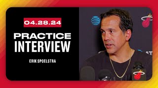 Erik Spoelstra Practice Interview | April 28, 2024