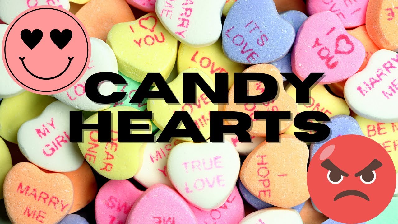 Cotton Conversation Hearts Candy Candies Sweets Sweethearts