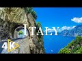 Flying over italy 4k u relaxing music along with beautiful natures  4k ultra