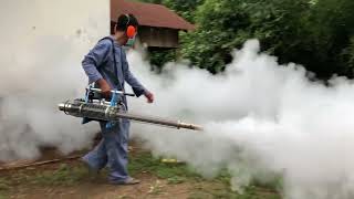Fogging 2023 to kill mosquitoes in abandoned homes