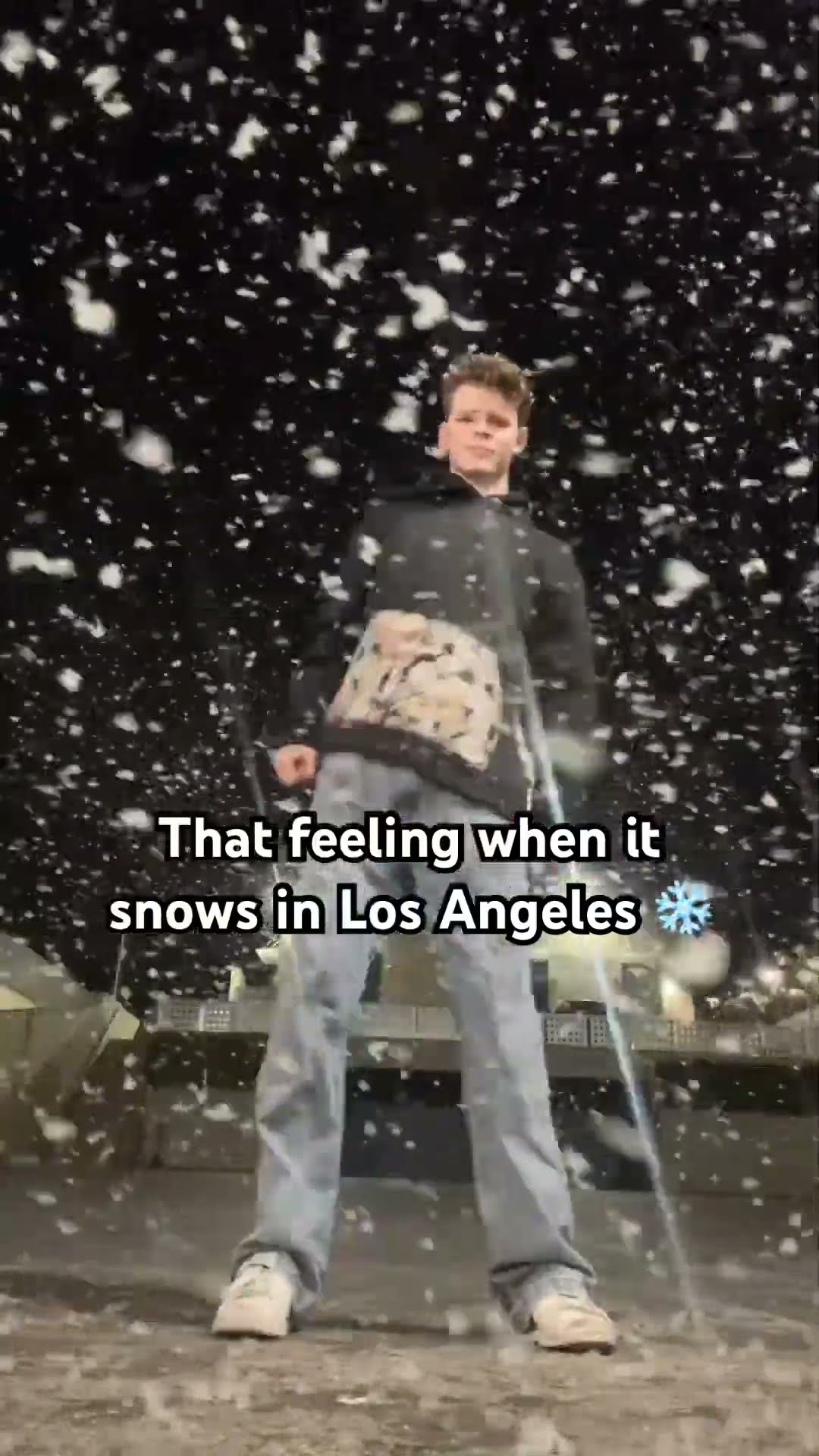 I love snow days in Los Angeles! ❄️☃️?