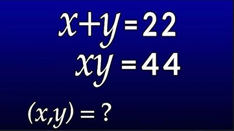 Can You solve THIS? | Germany Maths Olympiad | Step by step Solution to (x,y) Algebraic EQUATION