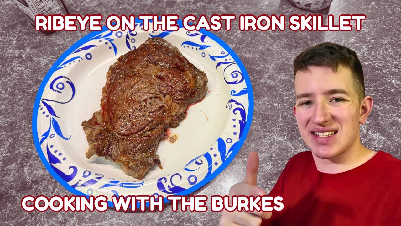 Приготовление рибай-стейка на чугунной сковороде 🥩