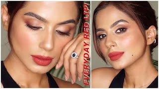 EVERYDAY CASUAL RED LIPS | Brown/Tan/Asian/Indian Skin Tones