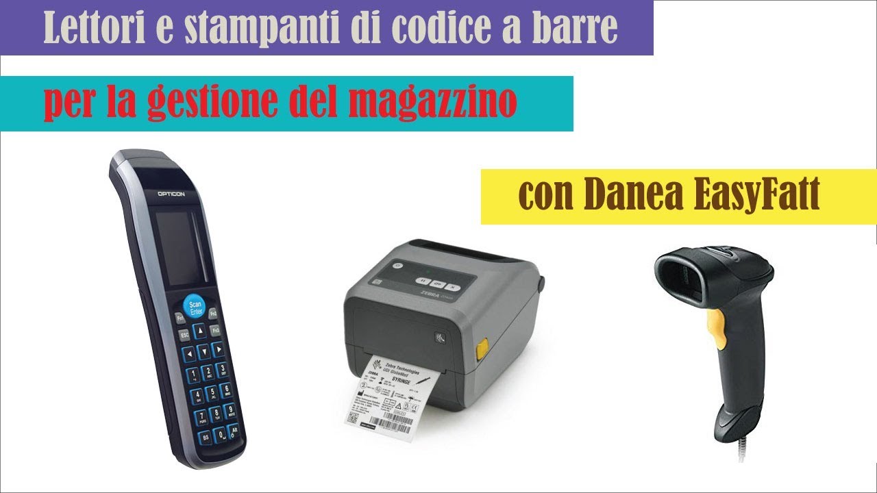Lettori e stampanti di codice a barre per la gestione del magazzino con