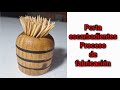 Como hacer porta escarbadientes torneado en madera