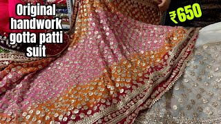 Original Pakistani handwork gotta Patti &amp; mukaish/ kamdani suits | wedding collection partywear suit
