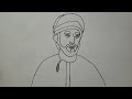 طريقة رسم جلالة السلطان قابوس حفظه الله و رعاه | how to draw sultan qapoos