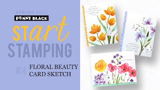 High-Impact Card Sketch for Floral Stamps | stART stamping video series | Video 4 of 10