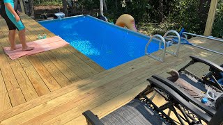 Intex pool and deck in 3 minutes