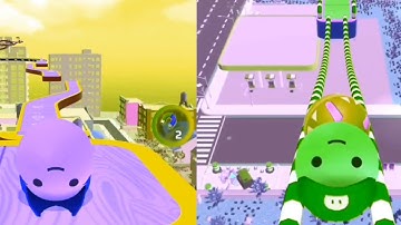 Sky Rolling Ball 3D vs Reverse Speed Run Mobile Gameplay Walkthrough iOS, Android Colour Ball Run