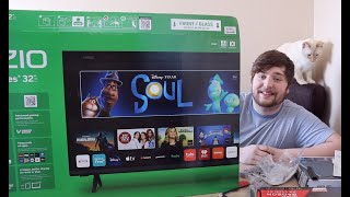 BEST TV FOR UNDER $200!!!! VIZIO - 32" Class D-Series LED 1080p Smart TV Review and Unboxing!!!