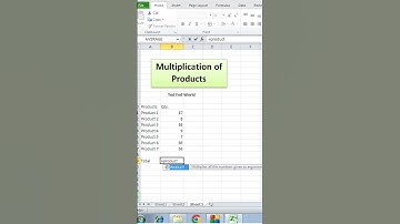 Multiplication using product formula in excel || Excel Tips & Tricks || @todfodeducation