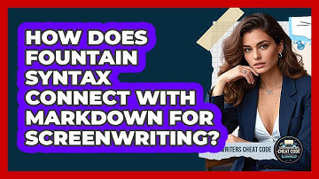 How Does Fountain Syntax Connect With Markdown For Screenwriting? - Screenwriter