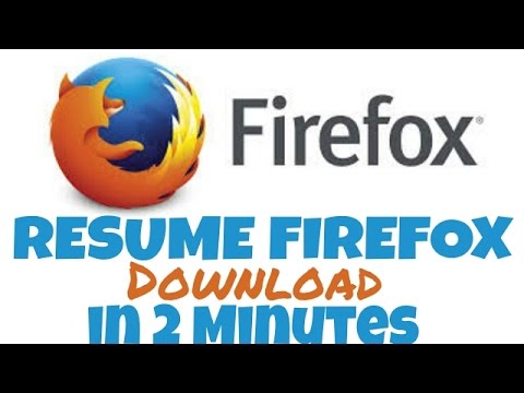 how to resume download in firefox