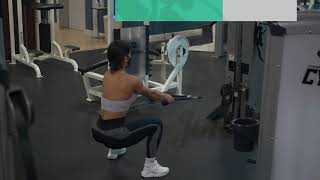 Cable Glute Pull Through Wide Stance Cable Squat Pulses