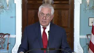 Secretary Tillerson Delivers a Statement to the Media