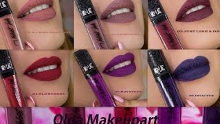 Vi presento &quot;VELVET INK &quot;le tinte labbra Mulac Cosmetics|Swatches sulle labbra|Olga Makeupart