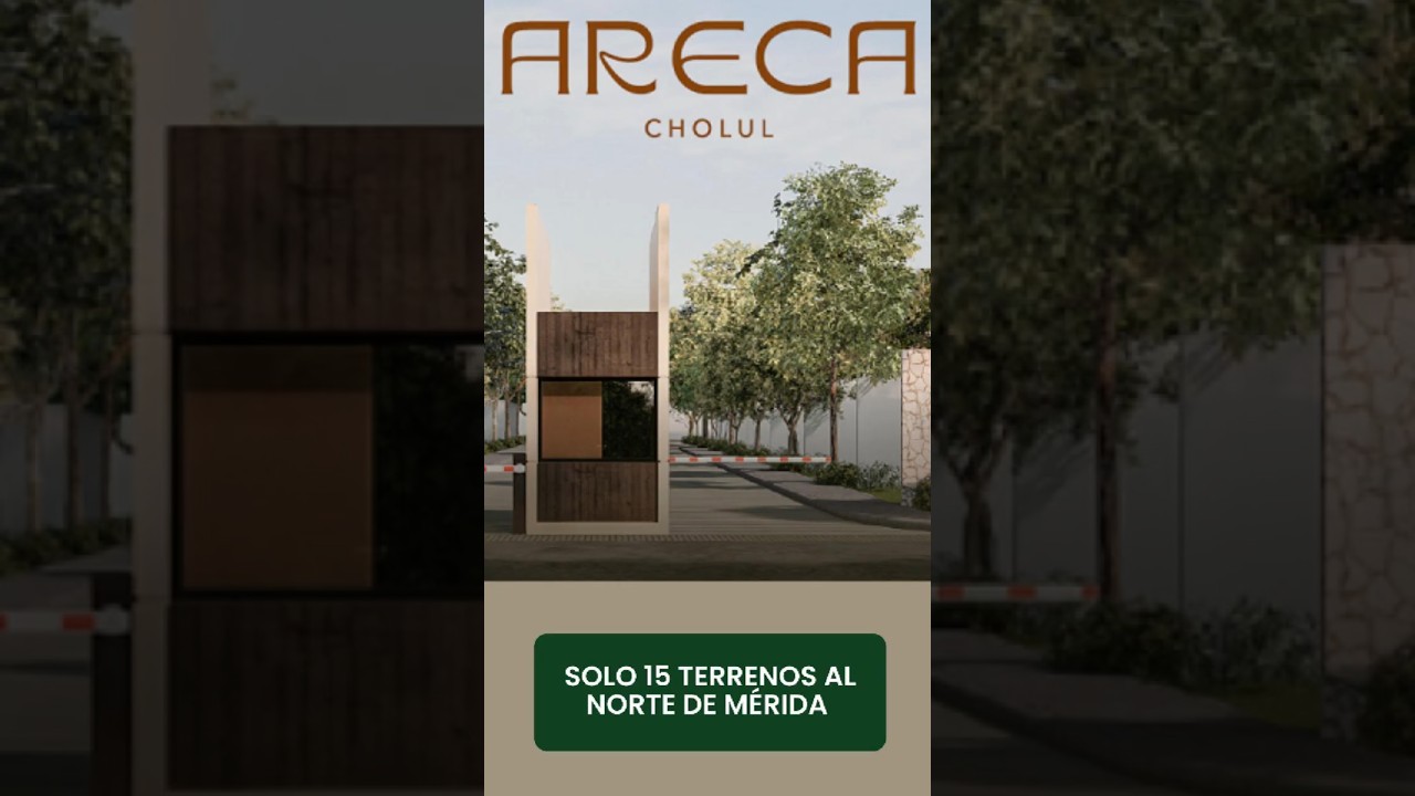 Terrenos en venta Norte de Mérida, Areca Cholul