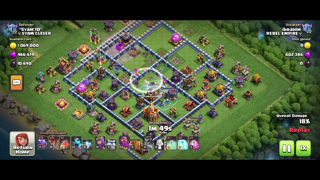 Coc...townhall 16...ranked battle attack today...tough base as opponent 
